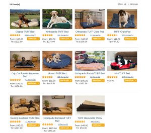 Magento Ecommerce Store Category Page for K9 Ballistics