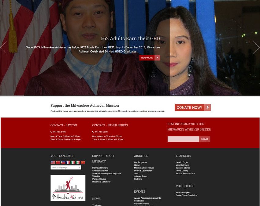 Milwaukee Achiever Site Redesign