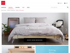 magento eCommerce Swenyo lifestyle brand website bedding